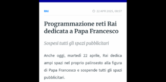 Anche oggi, martedì 22 aprile, Rai dedica ampi spazi nel proprio palinsesto alla figura di Papa Francesco e sospende tutti gli spazi pubblicitari