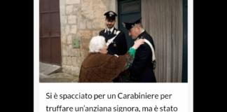 Si è spacciato per un Carabiniere per truffare un’anziana signora, ma è stato arrestato in flagranza dai veri militari dell’Arma: è accaduto il primo maggio, quando un 48enne catanese, già noto alle Forze dell’Ordine per reati simili, ha messo in atto il classico raggiro del “finto Carabiniere”