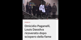 ‘Omicidio Paganelli, Louis Dassilva ricoverato dopo sciopero della fame: il 35enne è detenuto a Rimini con l’accusa di aver ucciso la 78enne Pierina Paganelli… “è molto dimagrito, disidratato, ha perso lucidità… sta perdendo la speranza, si sente accerchiato e non ha più la forza di lottare”, ha detto la moglie dell’uomo’