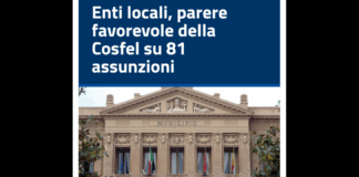 Si è riunita in data 14 maggio corrente anno… al Viminale, presieduta dal sottosegretario Wanda Ferro, la ‘Commissione per la stabilità finanziaria degli enti locali’ (‘Cosfel’)