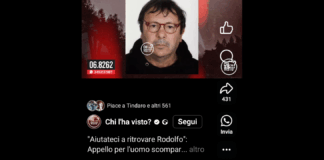 Ormai da tre settimane, non si hanno più notizie di Rodolfo Tedesco, un 62enne di Giardini Naxos che è scomparso nella serata di sabato 7 giugno 7 giugno alle ore 21:00 circa, a Messina