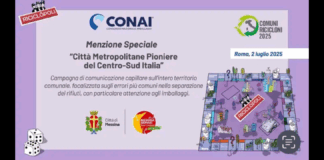 Un riconoscimento che guarda al futuro, ma parte da risultati già concreti: il Comune di Messina ha ricevuto da CONAI la Menzione Speciale “Città Metropolitane Pioniere del Centro-Sud Italia” insieme alla sua società “in house providing” che gestisce (fra le altre cose) il ciclo integrato dei rifiuti, Messinaservizi Bene Comune