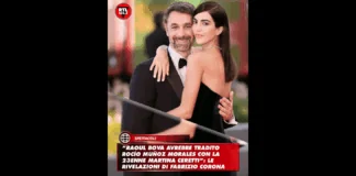 “Dopo giorni in cui si parla di una presunta rottura tra Raoul Bova e Rocío Muñoz Morales, nel corso dell’ultima puntata di Falsissimo Fabrizio Corona ha rivelato un presunto tradimento dell’attore: Il re dei paparazzi avrebbe raccontato delle chat tra Bova e Martina Ceretti, modella 23enne, i cui primi messaggi risalirebbero a due anni fa”