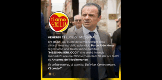 “Ti amo Sicilia: Venerdi 25 luglio | Messina ore 18.30 | Dal cuore della mia sempre cara città di Messina, dallo splendido Parco Aldo Moro”