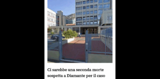 ‘Nella giornata di mercoledì si è verificato il decesso di una 45enne, Tamara D’Acunto…, il fratello della vittima ha presentato una denuncia in quanto anche la donna avrebbe mangiato un panino con salsiccia e broccoli sott’olio dallo stesso venditore ambulante (iscritto nel registro degli indagati dai magistrati della Procura della Repubblica di Paola anche per la scomparsa di Luigi Di Sarno, 53enne di Cercola): ci sarebbe una seconda morte sospetta a Diamante per il caso botulino’