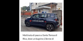 Mattinata di paura a Santa Teresa di Riva, dove un bagnino 23enne di Sant’Alessio Siculo ha dato in escandescenze, aggredendo passanti e seminando il panico nel centro cittadino