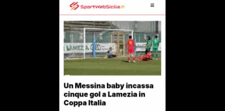 Un film annunciato: un Messina baby scende in campo a Lamezia contro la Vigor solo per onorare l’impegno (ed evitare la multa prevista dal regolamento), nel turno preliminare della Coppa Italia di Serie D, rimediando una sconfitta netta per 5-0
