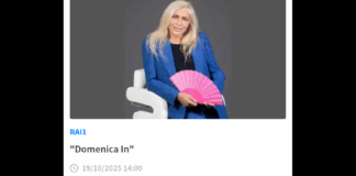 Domenica 19 ottobre, è iniziato alle 14.00 e durerà fino alle 17.10, su Rai1 l’appuntamento con “Domenica In”, condotto da Mara Venier, affiancata da Tommaso Cerno, Teo Mammucari ed Enzo Miccio, in diretta dagli Studi ‘Fabrizio Frizzi’ di Roma