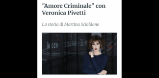 ‘Alla memoria di Martina Scialdone, giovane avvocata romana di 34 anni. Martina, dopo una storia durata dieci anni, inizia una nuova relazione con Costantino Bonaiuti, zio del suo ex ragazzo. L’uomo – che ha sessant’anni – ha corteggiato Martina e lei – che in quel periodo soffre molto sia per la fine del rapporto precedente sia per la morte del padre a cui era legatissima – decide di accettare la proposta nonostante la grande differenza di età’