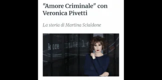 ‘Alla memoria di Martina Scialdone, giovane avvocata romana di 34 anni. Martina, dopo una storia durata dieci anni, inizia una nuova relazione con Costantino Bonaiuti, zio del suo ex ragazzo. L’uomo – che ha sessant’anni – ha corteggiato Martina e lei – che in quel periodo soffre molto sia per la fine del rapporto precedente sia per la morte del padre a cui era legatissima – decide di accettare la proposta nonostante la grande differenza di età ’
