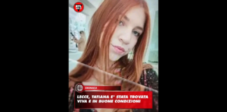 Tatiana Tramacere è stata trovata viva e sta bene: lo si apprende da fonti inquirenti