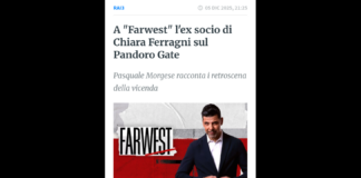 ‘Un’intervista esclusiva a Pasquale Morgese, ex socio di Chiara Ferragni, che rivela retroscena inediti sulla gestione societaria da parte dell’imprenditrice, che affronta anche la vicenda del “pandoro – gate”, per cui i magistrati hanno di recente richiesto per la Ferragni una condanna a un anno e otto mesi per truffa aggravata; “Farwest” indaga poi sul centro sociale più discusso d’Italia, l’Askatasuna: un viaggio nel mondo antagonista che ha di recente organizzato l’assalto al quotidiano La Stampa; a seguire, la vicenda di Mohamed Shahin, imam di Torino, al centro di un decreto di espulsione che ha scatenato tensioni e proteste nella comunità islamica, mentre cresce il dibattito pubblico; si torna anche sul caso Garlasco, con tutti gli aggiornamenti che collecherebbero sempre più Andrea Sempio sulla scena del crimine. Basterà tutto questo a riscrivere la verità sul delitto?’