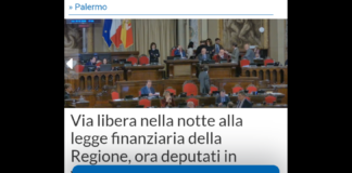 Via libera nella notte alla Legge finanziaria della Regione siciliana. Intorno all’una e mezza della notte arriva il voto finale con il quale il Parlamento siciliano approva la Legge di stabilità, il bilancio della Regione e le tabelle interne. Alla fine in aula ci sono solo 52 deputati su 70 e la legge viene approvata con soli 29 sì me con ben 23 no. Una approvazione relativamente di misura ma pur sempre una approvazione