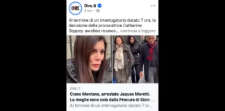 Dopo sette ore di interrogatorio, Jessica Moretti è uscita dalla procura di Sion, in Svizzera, camminando a fianco del suo legale, circondata da un cordone di poliziotti impegnati a tenere a debita distanza i giornalisti