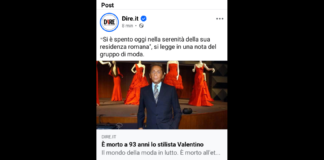 Il mondo della moda in lutto… è morto all’età di 93 anni, lo stilista Valentino Garavani