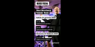 Sabato 31 gennaio 2026 alle ore 18.00, mons. Marco Frisina sarà ospite dei Missionari del Preziosissimo Sangue della Parrocchia di S. Maria di Gesù inferiore di Provinciale a Messina