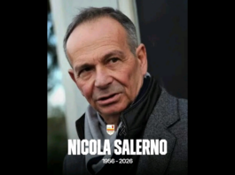 Il Presidente Justin Davis e il Vice Presidente Morris Pagniello, a nome di tutta la famiglia dell’ACR Messina, esprimono il più profondo cordoglio per la scomparsa di Nicola Salerno