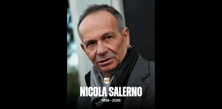 Il Presidente Justin Davis e il Vice Presidente Morris Pagniello, a nome di tutta la famiglia dell’ACR Messina, esprimono il più profondo cordoglio per la scomparsa di Nicola Salerno