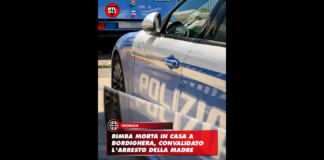 Il Giudice per le indagini preliminari di Imperia ha convalidato l’arresto di Manuela A., la donna accusata dell’omicidio preterintenzionale della figlioletta di due anni, trovata morta in casa a Bordighera due giorni fa