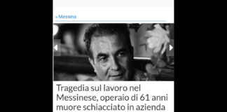 Un operaio di 61 anni, Antonio Rocco Russo, è morto in un incidente sul lavoro in un’azienda di agrumi a Barcellona Pozzo di Gotto