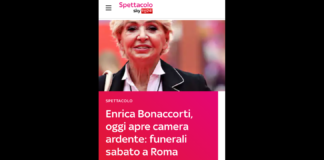 I funerali di Enrica Bonaccorti, la conduttrice, attrice e autrice morta il 12 marzo all’età di 76 anni a causa delle conseguenze di un tumore al pancreas, si terranno sabato 14 marzo alle ore 15 nella Chiesa degli Artisti a Roma