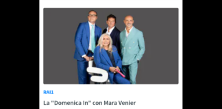 “Domenica In” – il programma condotto da Mara Venier affiancata da Tommaso Cerno, Teo Mammucari ed Enzo Miccio – è tornato in onda domenica 5 aprile alle 14.00 su Rai1 in diretta dagli Studi Fabrizio Frizzi di Roma