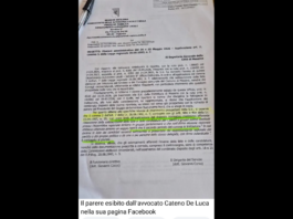 “La spinosa questione delle firme per la presentazione delle liste elettorali, a margine della L.R. 26 agosto 1992 n.7 art. 7 comma 3, non può essere delegata ad una valutazione che è a discrezione di un funzionario e di un dirigente dell’Assessorato regionale delle Autonomie Locali e della Funzione Pubblica (come dalla pec sbandierata dall’avv. Cateno De Luca in un suo Post e che pubblico)”