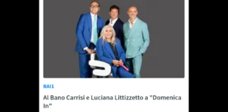 È stato Al Bano ad aprire “Domenica In”, il programma condotto da Mara Venier affiancata da Tommaso Cerno, Teo Mammucari ed Enzo Miccio, che è iniziato in onda domenica 3 maggio alle 14.00 su Rai1 e durerà fino alle 17.10 in diretta dagli Studi Fabrizio Frizzi di Roma
