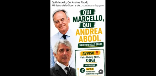 “Qui Marcello, Qui Andrea Abodi, Ministro dello Sport e dei Giovani: Oggi sarà a #Messina per una giornata importante dedicata a sport, giovani e futuro della città”