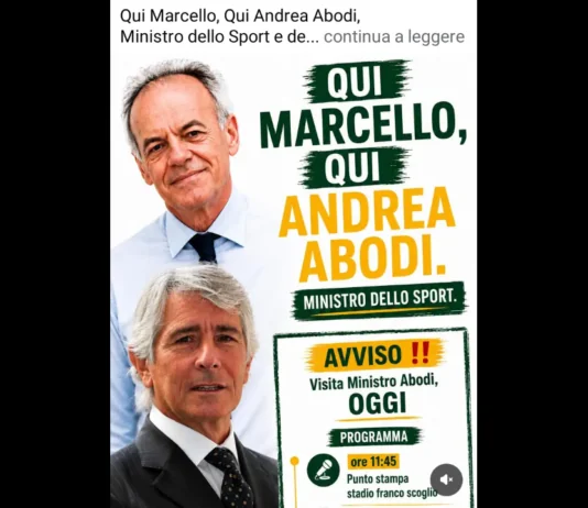 “Qui Marcello, Qui Andrea Abodi, Ministro dello Sport e dei Giovani: Oggi sarà a #Messina per una giornata importante dedicata a sport, giovani e futuro della città”