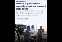 “Un soldato impegnato nell’operazione di ricerca e salvataggio dei corpi dei sub italiani alle Maldive, condotta dalle Forze di Difesa Nazionali delle Maldive (Mndf), è stato trasportato all’ospedale Adk in condizioni critiche”