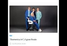 Gran finale per “Domenica In” che chiude la stagione 2025-2026