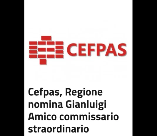 Gianluigi Amico, dirigente della Regione Siciliana e attuale segretario della giunta regionale, è stato nominato commissario straordinario del Cefpas, il Centro per la formazione permanente e l’aggiornamento del personale del servizio sanitario con sede a Caltanissetta